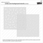 Lawn Fawn Candy Cane Background Stencils lf3535 Set of 2