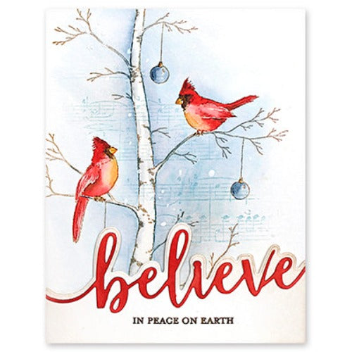 Penny Black Cling Stamp Cardinal Pair 40-912 believe