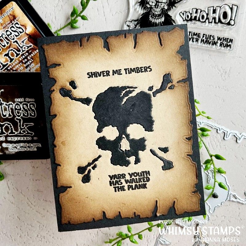 Whimsy Stamps Treasure Map Dies WSD208 shiver me timbers