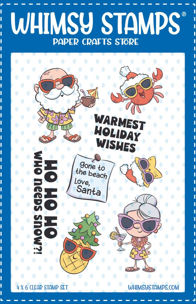 Whimsy Stamps Tropical Christmas Clear Stamps khb210