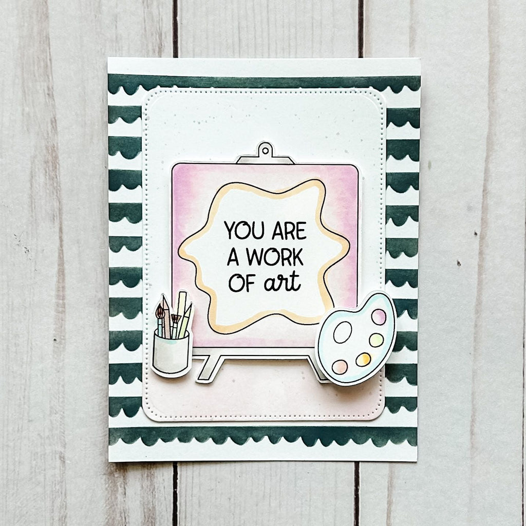Avery Elle Clear Stamps Work of Art st-24-08 paintbrush