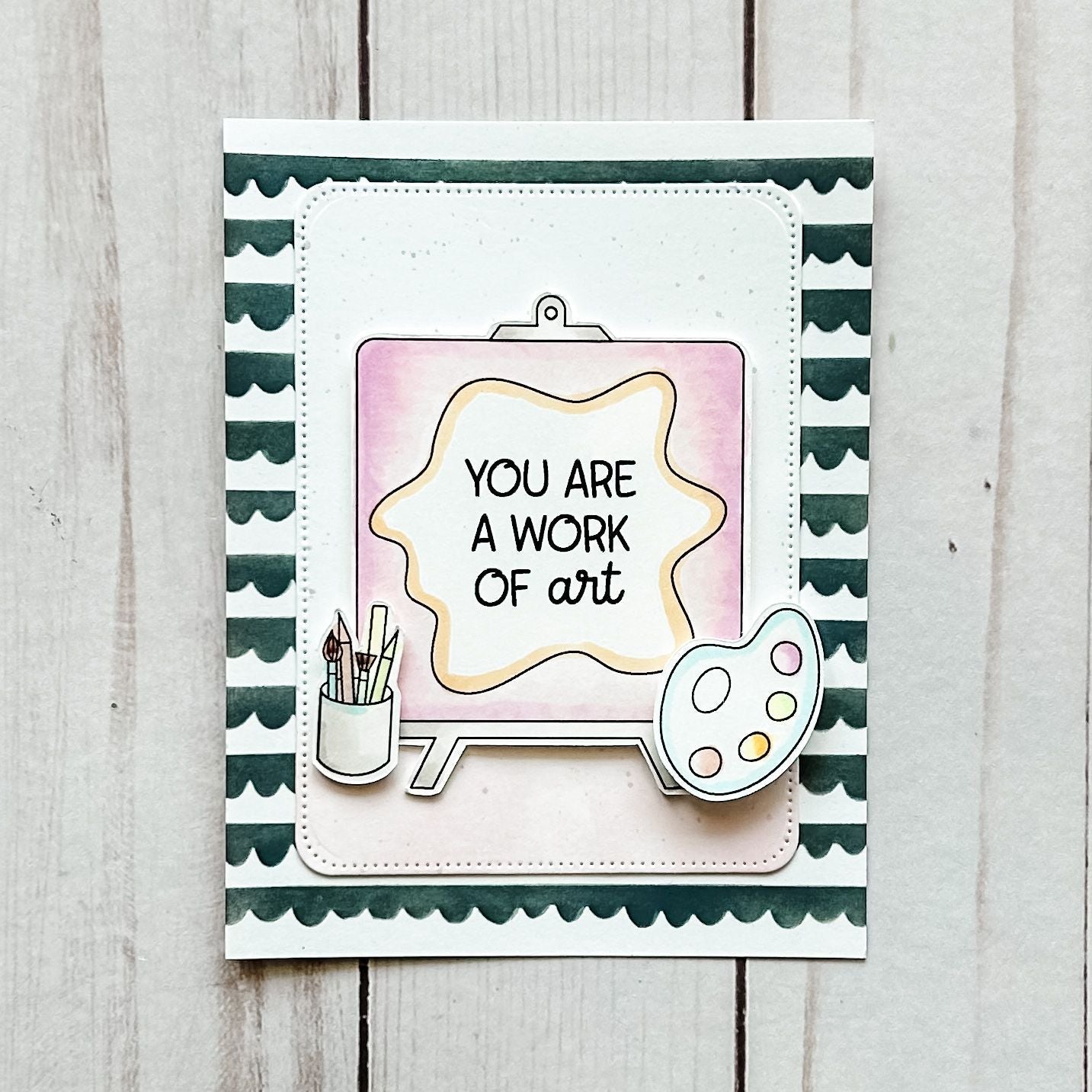 Avery Elle Clear Stamps Work of Art st-24-08 paintbrush
