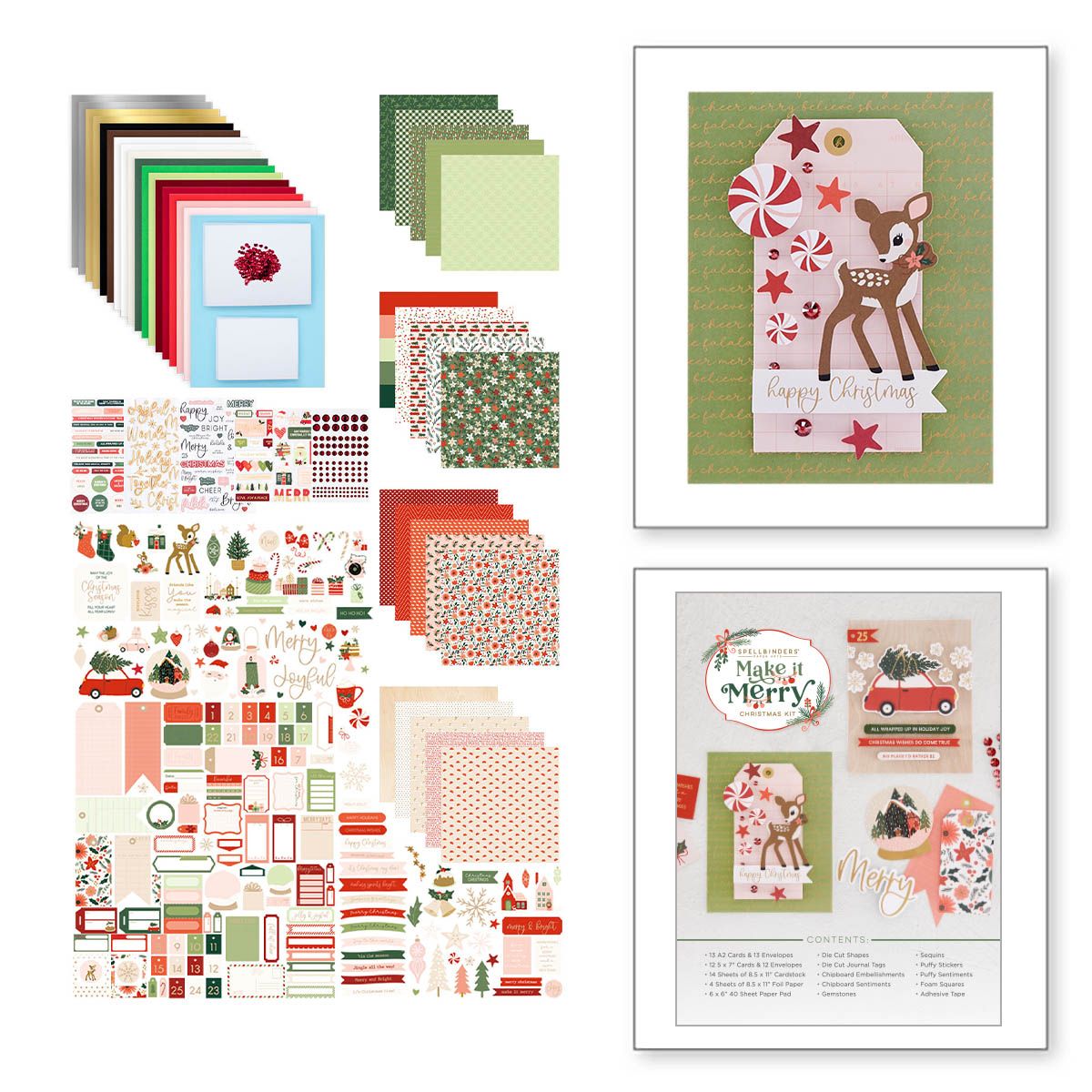 12 Sheets Christmas Scrapbooking Papers for Card Making DIY