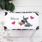 Whimsy Stamps Donkey Love Clear Stamps c1432 fruit stripes