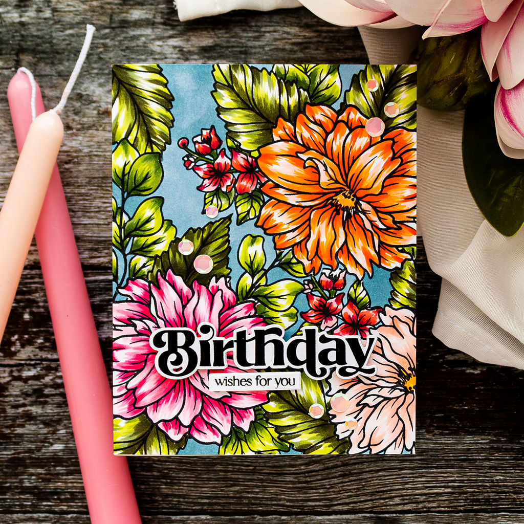 Simon Says Clear Stamps Blissful Bouquet sss202691c Dear Friend Birthday Card | color-code:ALT11