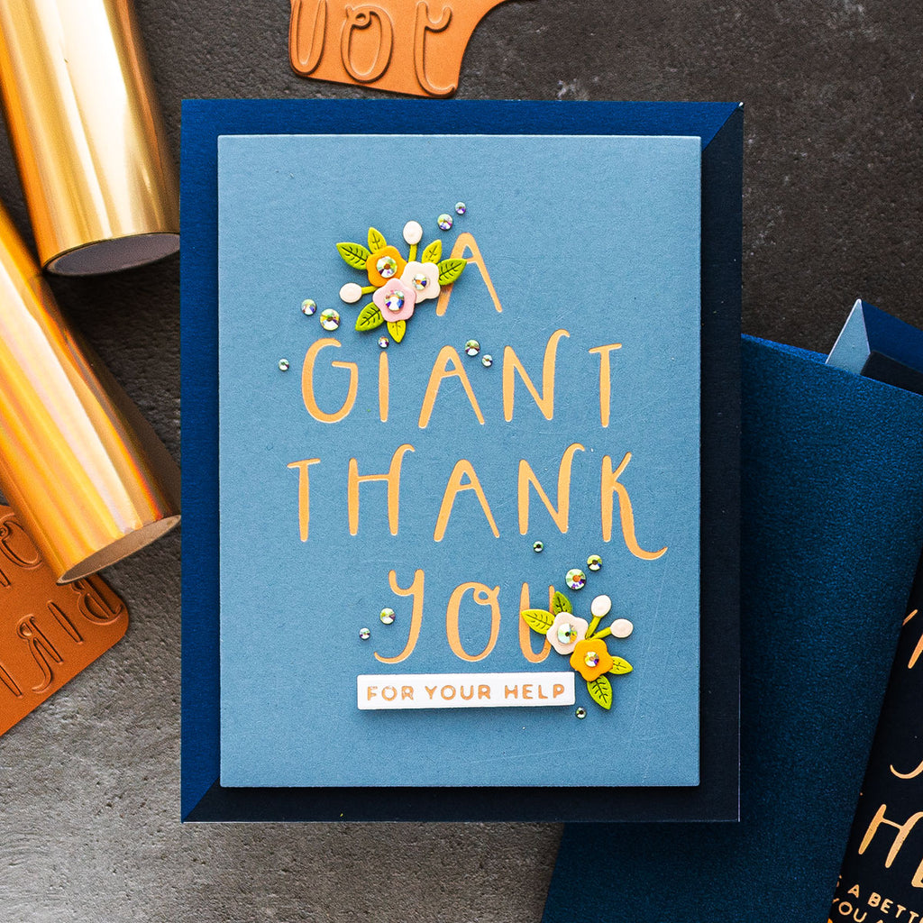 GLP-400 Spellbinders Giant Thank You Glimmer Hot Foil Plate Thank You | color-code:ALT01