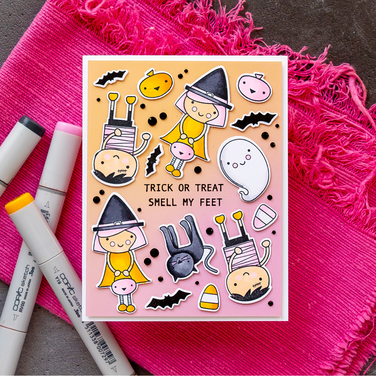 Simon Says Clear Stamps Halloween Friends 3078ssc Cheering for You Halloween Card | color-code:ALT05