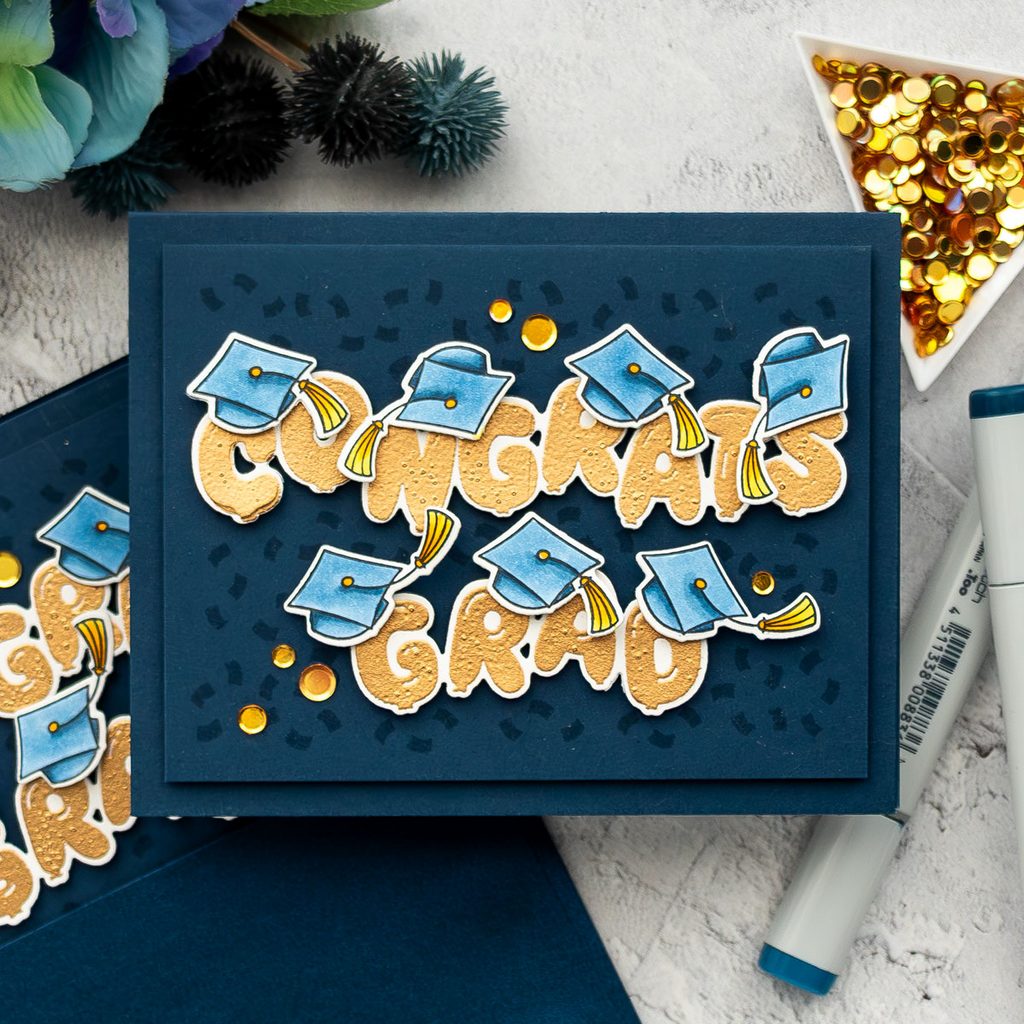 Simon Says Clear Stamps Grad Balloons 3051ssc Celebrate Grad Card | color-code:ALT03