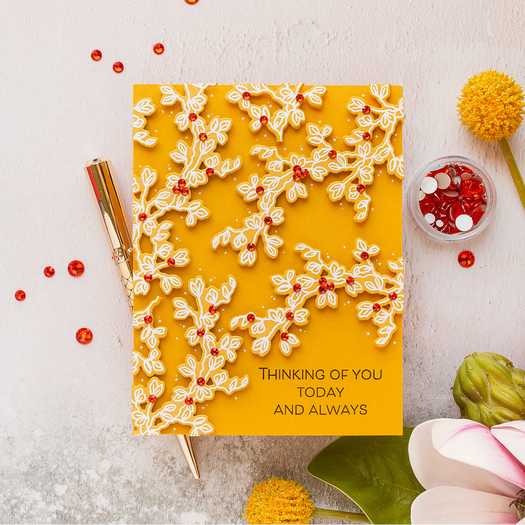 Simon Says Stamp Wildflower Cuttings Wafer Dies 1333sdc Friend Like You Thinking of You Card | color-code:ALT03