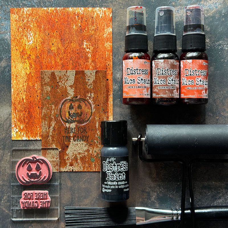 Tim Holtz Distress Halloween Mica Stains Crayons And Pastes Bundle Halloween Cards | color-code:ALT10