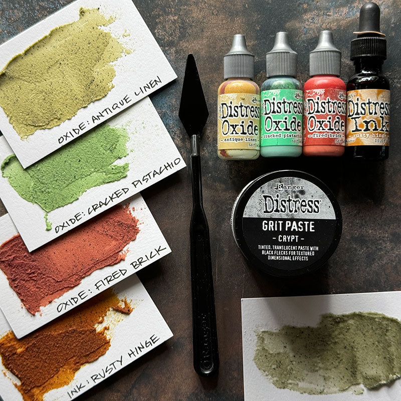 Tim Holtz Distress Oxide Reinker Antique Linen Ranger TDR56898 Halloween Swatches | color-code:ALT01