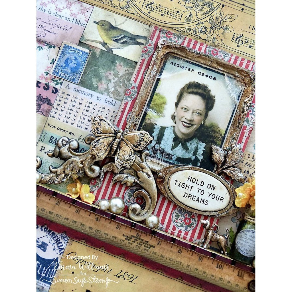 Ranger Tim Holtz Distress Crayon Walnut Stain TDB49654 Dreams Vignette Panel | color-code:ALT02