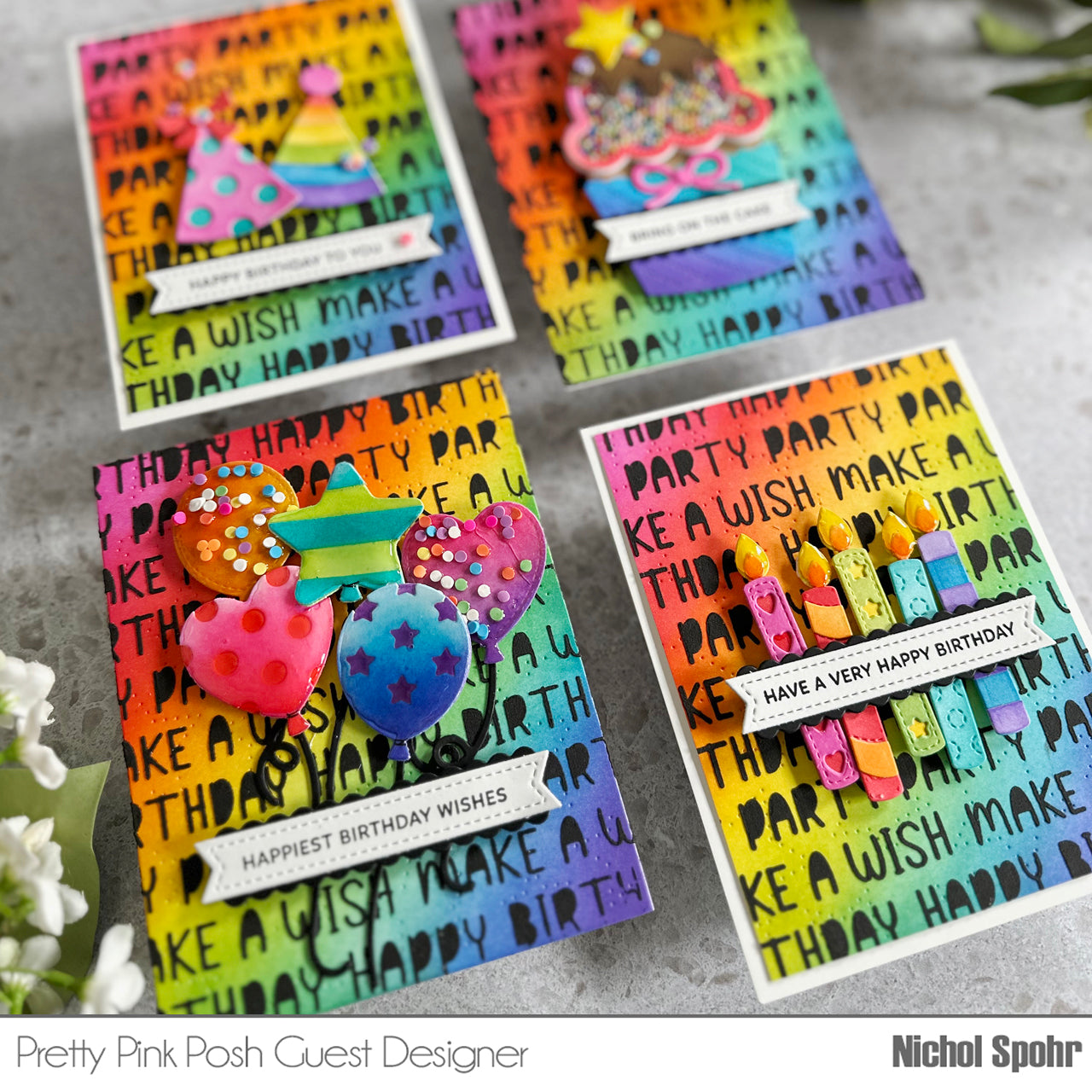 Tim Holtz Distress Mini Ink Pad Peacock Feathers Ranger TDP40064 Happy Birthday Cards | color-code:ALTM05