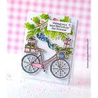 Pinkfresh Studio Holiday Bicycle Stencils 254124 Christmas Joy Card | color-code:ALT01
