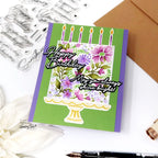 Honey Bee You're So Extra Clear Stamps hbst-535 Birthday Cake Card