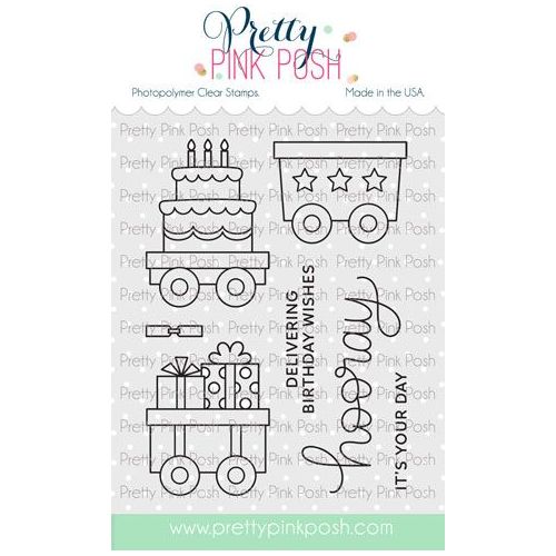 Pretty Pink Posh Birthday Train Clear Stamps