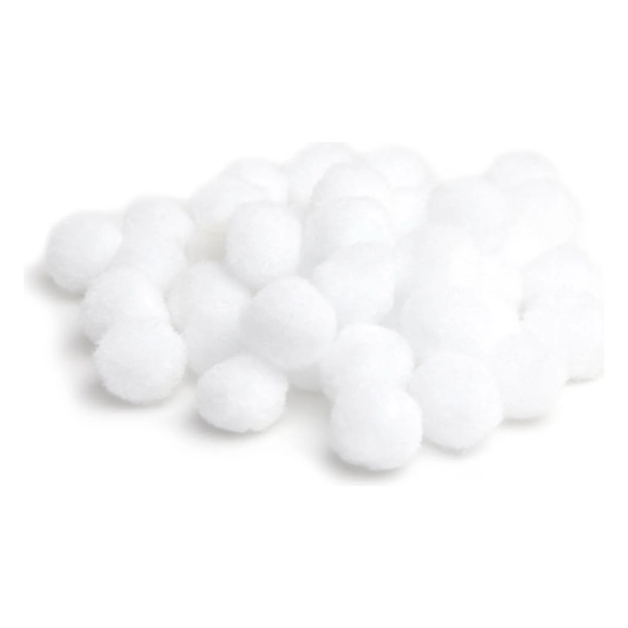 White Craft Pom Poms 1 Inch 1017710
