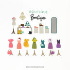 Concord & 9th Fashion Shoppe Clear Stamp Set 11775 Forms