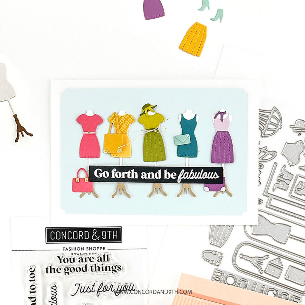 Concord & 9th Fashion Shoppe Clear Stamp Set 11775 Fabulous