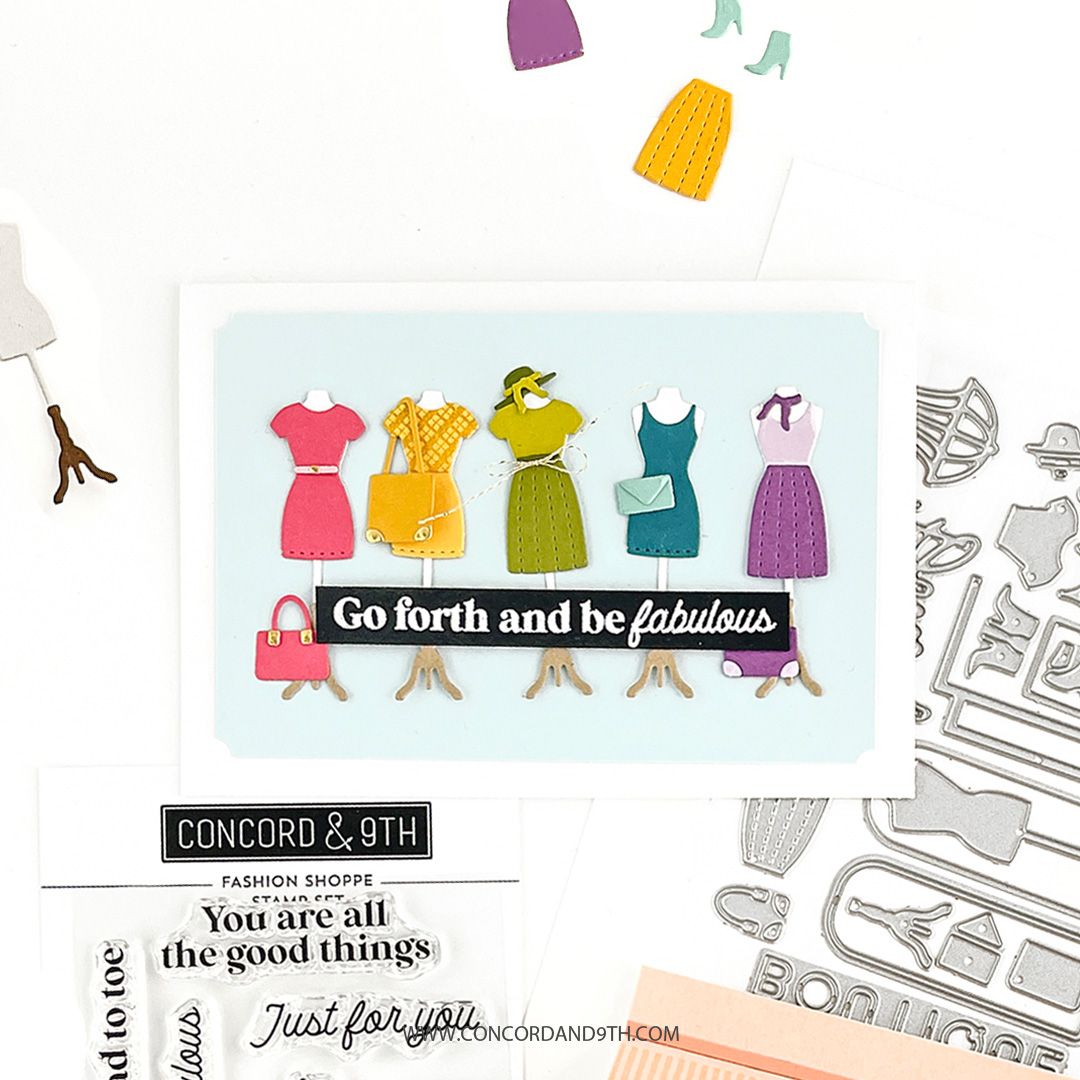 Concord & 9th Fashion Shoppe Clear Stamp Set 11775 Fabulous