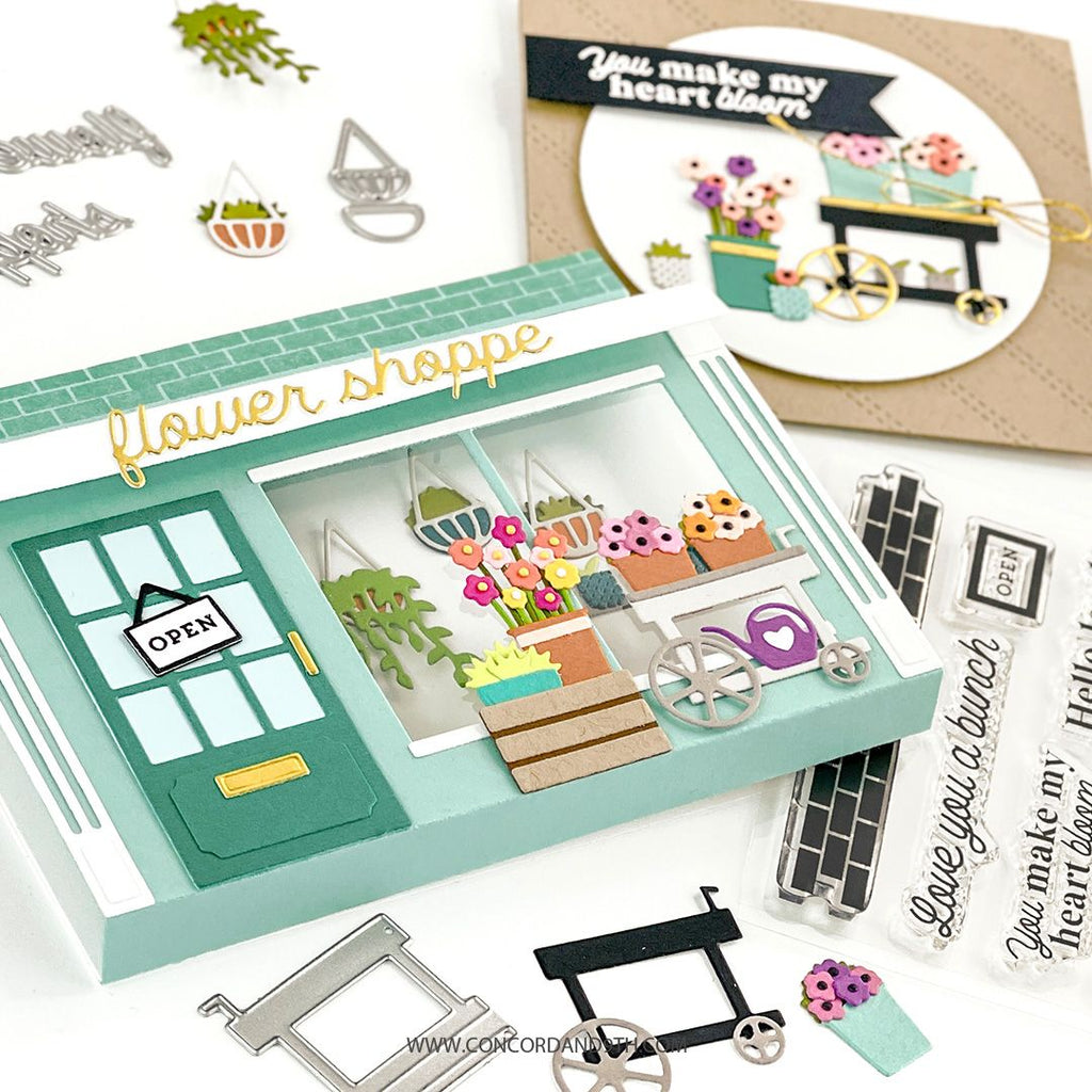Concord & 9th Flower Shoppe Clear Stamp Set 11778 Flower Shop