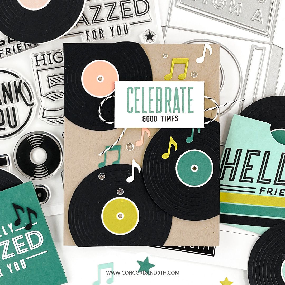 Concord & 9th Greatest Hits Clear Stamp Set 11784 Vinyl
