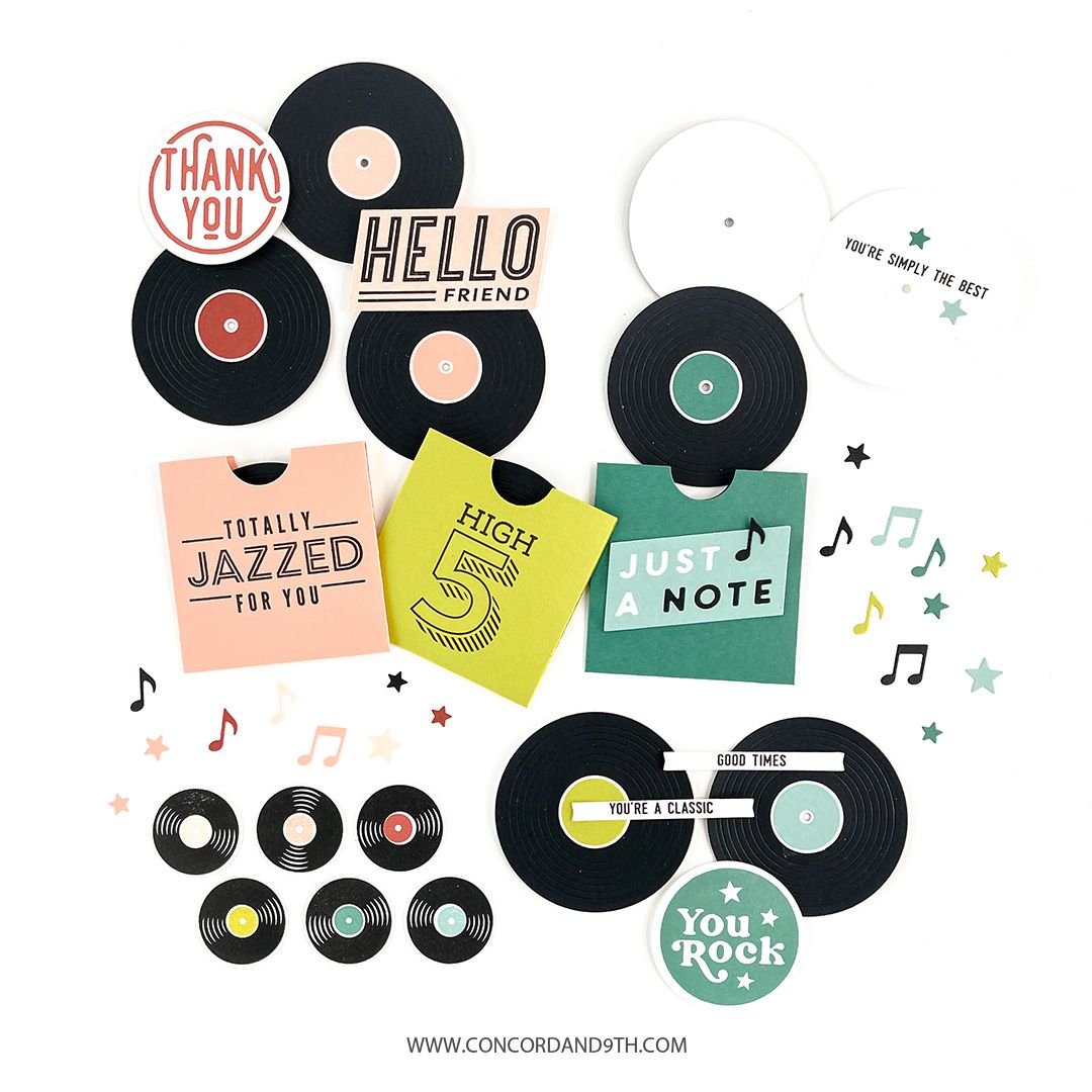 Music Lover Vinyl Record Cassette Tape Singing Note Rubber Stamp Set for  Scrapbooking Crafting Stamping - Small 3/4 Inch 