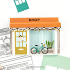 Concord & 9th Window Shoppe Pop-Up Base Dies 11790 Bicycle
