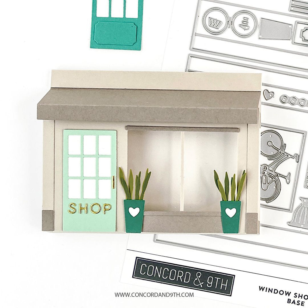 Concord & 9th Window Shoppe Pop-Up Base Dies 11790 Windows