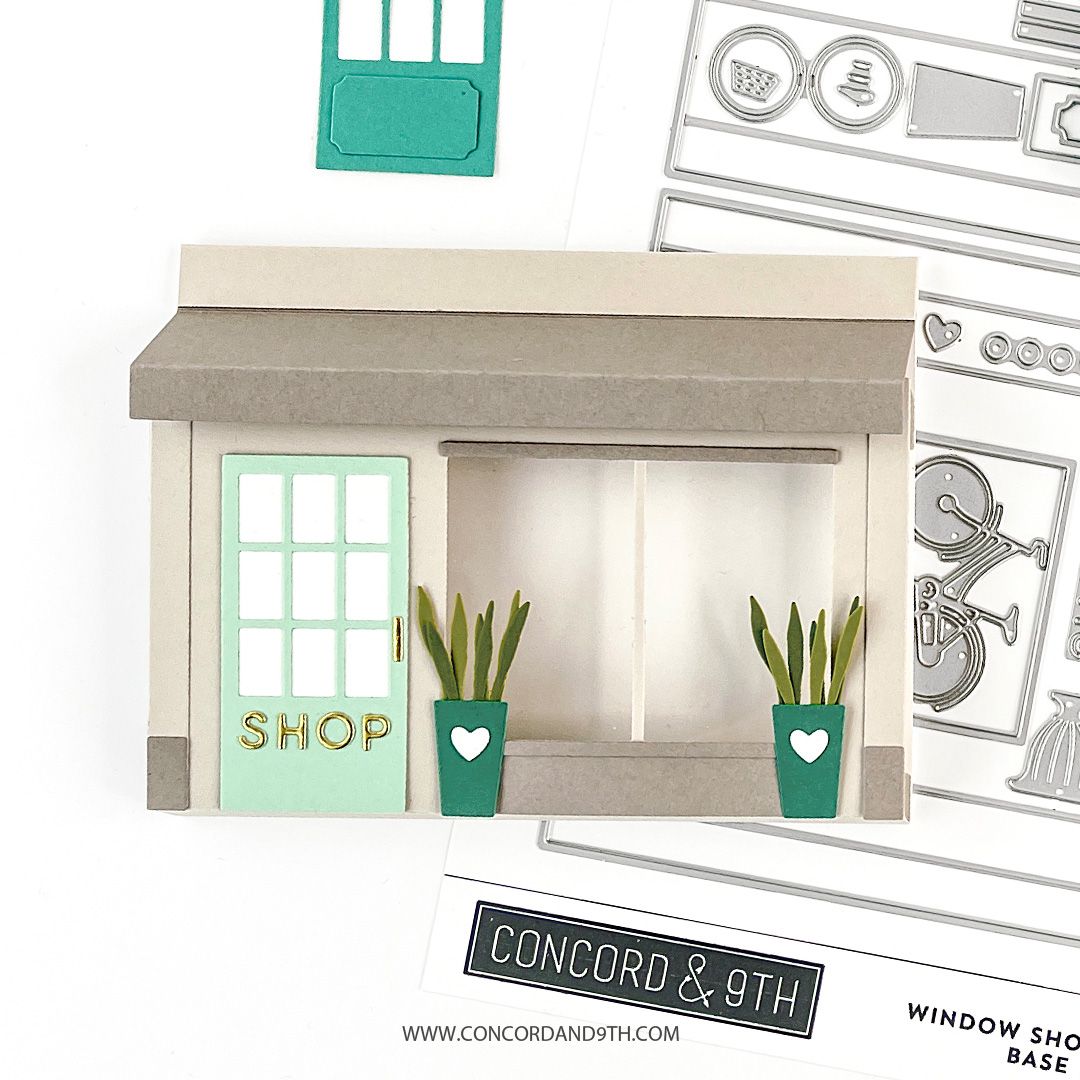 Concord & 9th Window Shoppe Pop-Up Base Dies 11790 Windows