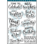Dare 2B Artzy Well Wishes Clear Stamp Set 19302