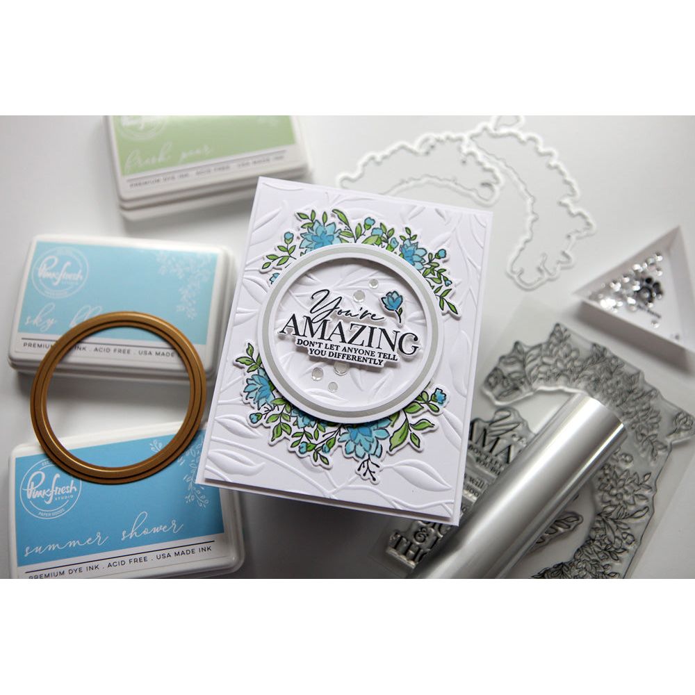 PinkFresh Studio Circle Floral Stencil 194623 Amazing | color-code:ALT03