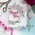 PinkFresh Studio Circle Floral Stencil 194623 Pink | color-code:ALT04