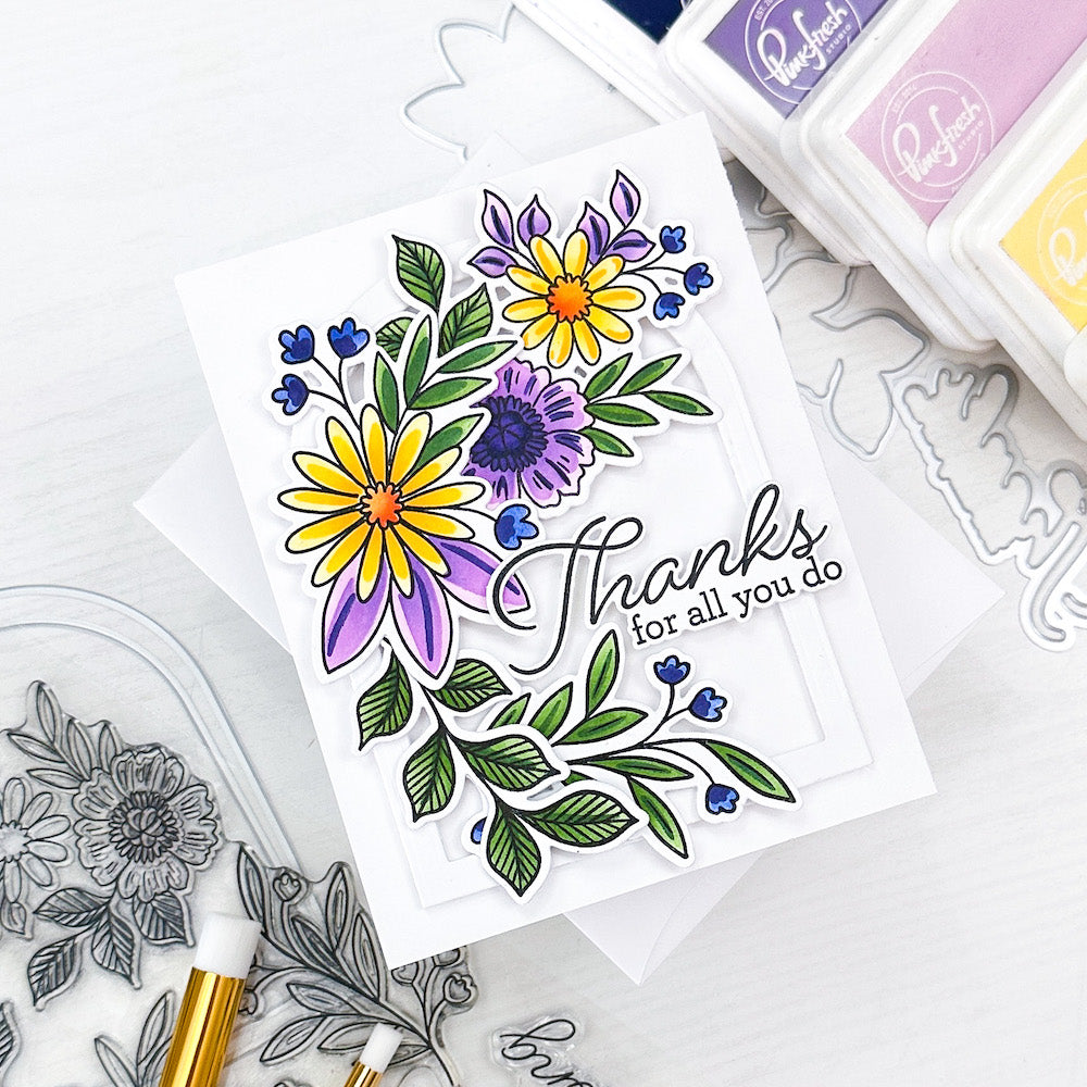 PinkFresh Studio Happy For You Die Set 194823 Purple Thanks | color-code:ALT04