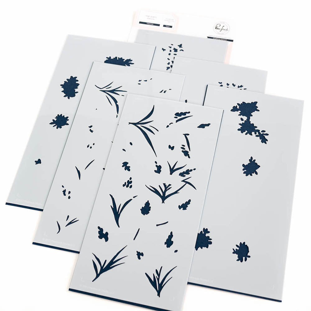 PinkFresh Studio Tuberose Stencil Set 195823