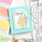 PinkFresh Studio Rainbow Daisies Clear Stamp Set 196023 Cheering | color-code:ALT01