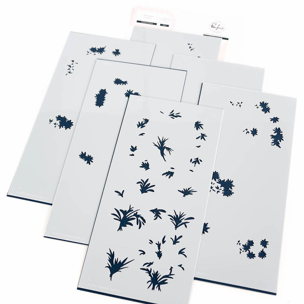 PinkFresh Studio Rainbow Daisies Stencil Set 196223
