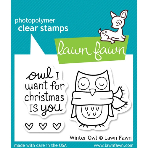 Simon Says Stamp! Lawn Fawn WINTER OWL Clear Stamps