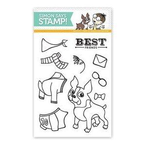 Simon Says Stamp! Simon Says Clear Stamps STYLISH Boston Terrier SIMON sss09123