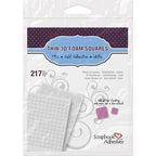 Simon Says Stamp! Scrapbook Adhesives THIN 3D 217 WHITE FOAM Squares Adhesive 01616