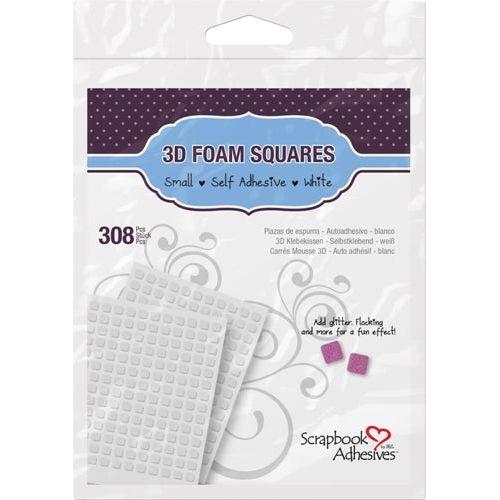 Simon Says Stamp! Scrapbook Adhesives 0.25 INCH 3D 308 WHITE FOAM Squares Adhesive 01612