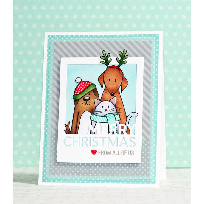 Simon Says Stamp! Simon Says Clear Stamps FURRY CHRISTMAS Friends Pets sss101204