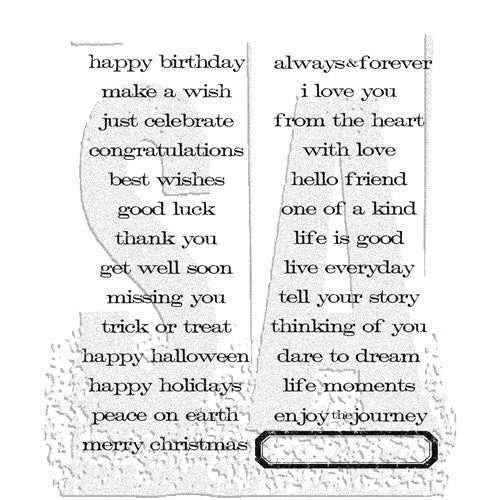Simon Says Stamp! Tim Holtz Cling Rubber Stamps SIMPLE SAYINGS cms155