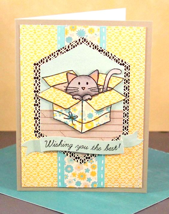 Simon Says Stamp! Simon Says Clear Stamps FURRY CAT and BOX sss101311