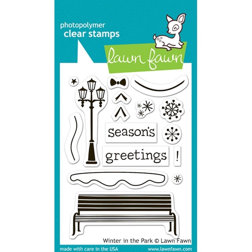 Simon Says Stamp! Lawn Fawn WINTER IN THE PARK Clear Stamps LF570