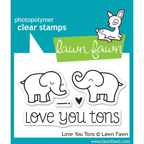 Simon Says Stamp! Lawn Fawn LOVE YOU TONS Clear Stamps LF598