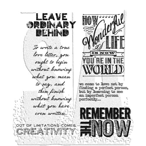 Simon Says Stamp! Tim Holtz Cling Rubber Stamps RANDOM QUOTES cms182