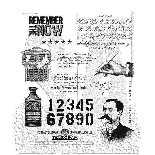 Simon Says Stamp! Tim Holtz Cling Rubber Stamps MERCHANTILE cms189