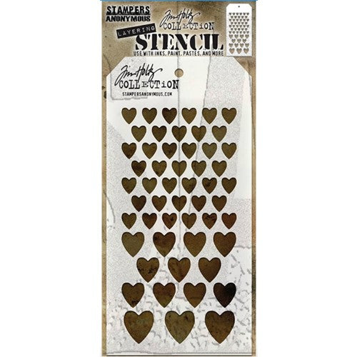 Simon Says Stamp! Tim Holtz Layering Stencil HEARTS THS017