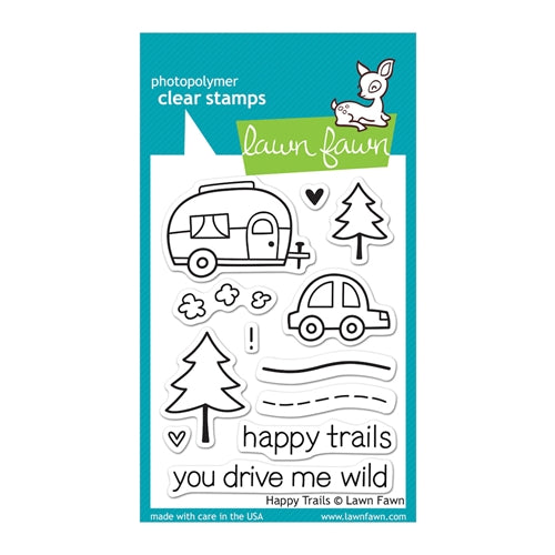 Simon Says Stamp! Lawn Fawn HAPPY TRAILS Clear Stamps LF601
